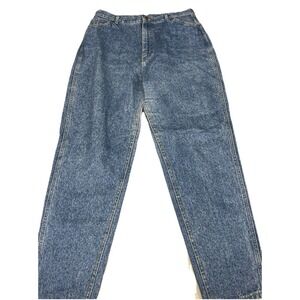 Vintage Lee Jeans 18 MED USA High‎ Rise Tapered Acid Wash Mom Jeans 100% Cotton